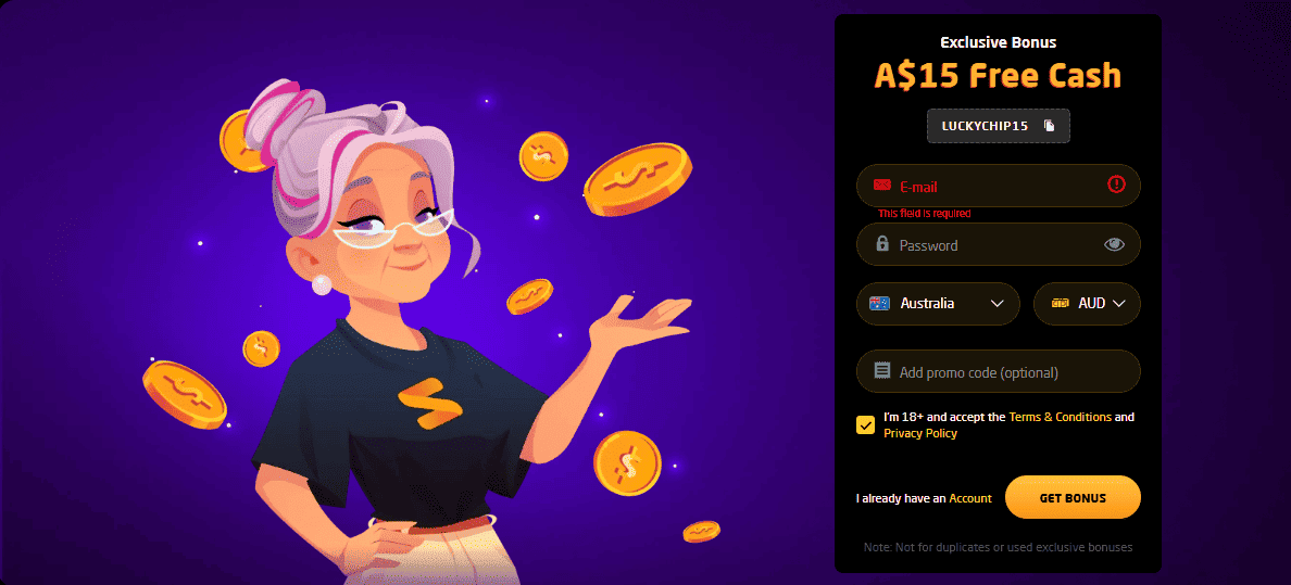 Stay Casino 15 free chip no deposit bonus